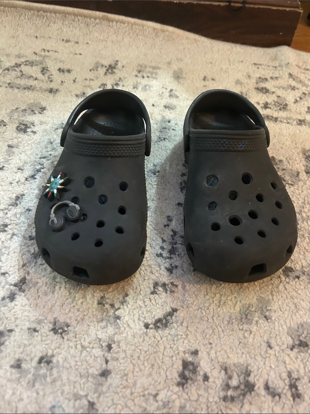 CROCS Kids Black Classic Clog with Charms